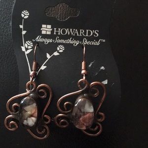Howard’s Wire Wrapped Earrings with Gemstone